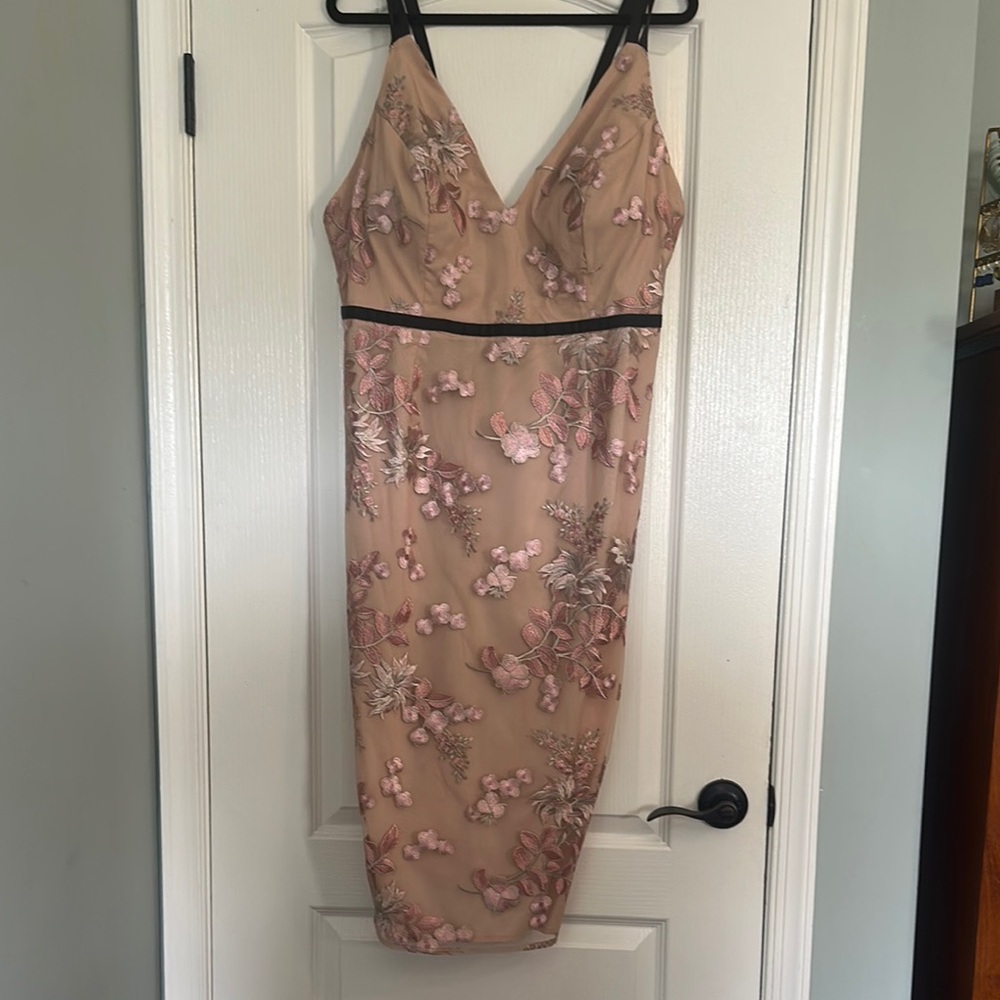 ASOS 14 tall Elegant Floral overlay Dress